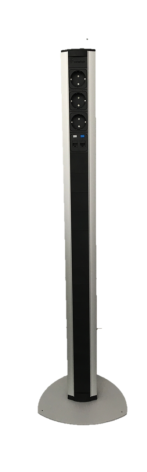 Energiesäule innen, Elektrosäule Büro, Steckdosensäule,  Konferenzraum Elektrifizierung,  Klapptische Steckdosen, Mobile Elektrifizierung Besprechungsraum