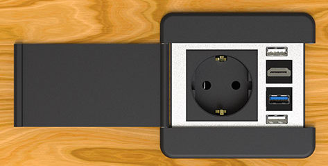 ▷ Dual USB Einbau-Steckdose mit Abdeckung - hier erhältlich!